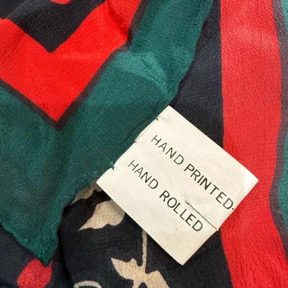 Colorful Floral 100% Silk Scarf - Picture 2 of 6